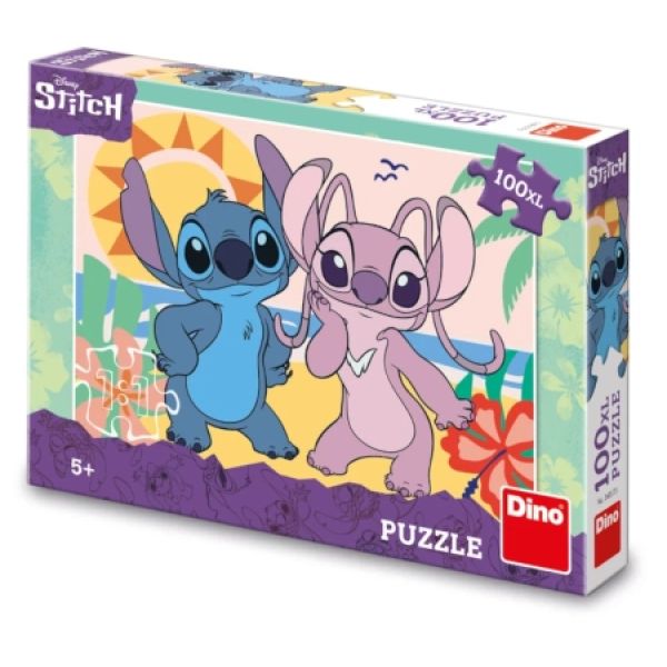 Puzzle 100XL Stitch na plaży Dino Toys